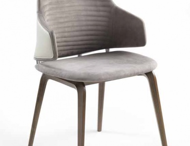 The chair with the frame in walnut Canaletto Yoroi, Reflex Angelo