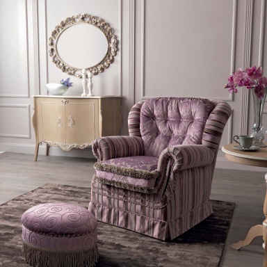 Armchair with Ottoman leg Roma