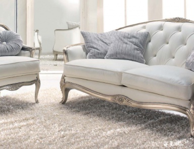 Seating set with semi-open frame in Florence patina, Tosconova