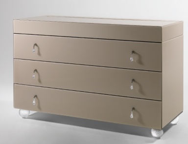 Commode with legs in Murano glass Rialto, Reflex Angelo