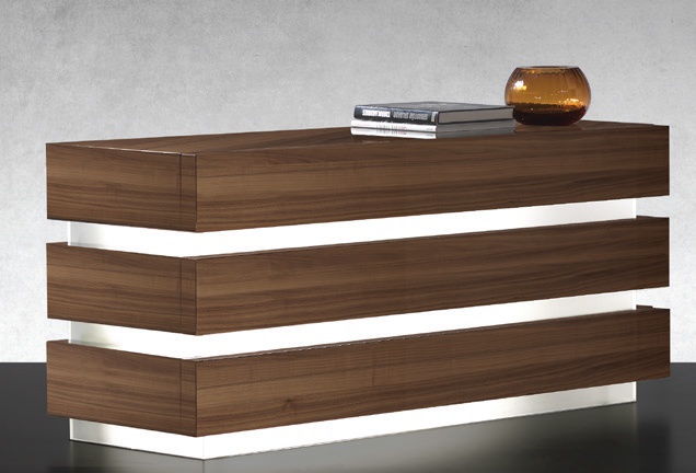 Dresser With Three Drawers And Internal Lighting Luce Reflex