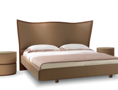 Bed with high headboard Ventaglio, Reflex Angelo