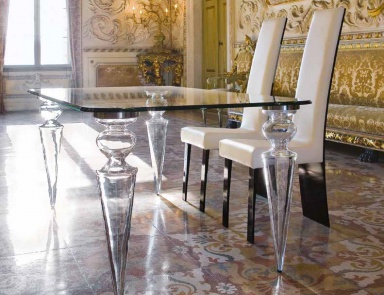 Dining table with glass top Gran Canal 72, Reflex Angelo