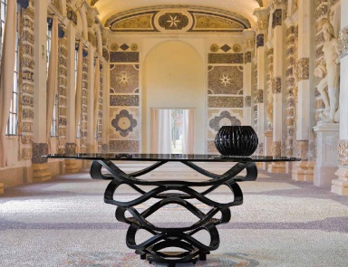 Dining table base in wrought iron Neolitico 72, Reflex Angelo