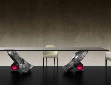 Dining table with base wrought iron 72 Impact, Reflex Angelo