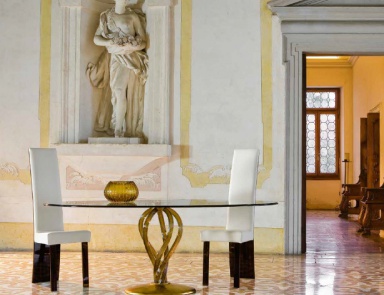 Dining table on metal base Bolscioi, Reflex Angelo