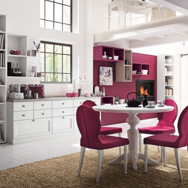 Living room (sofa set) Neve e Ciclamino