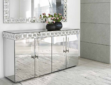 Credenza sideboard with decorations in Murano glass, Casanova, Reflex Angelo