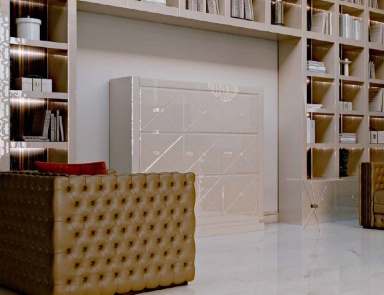 The Cabinet is modular for books Avantgarde, Reflex Angelo