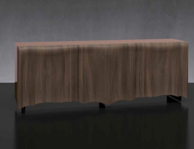 A snack bar on the frame of walnut Foulard, Reflex Angelo