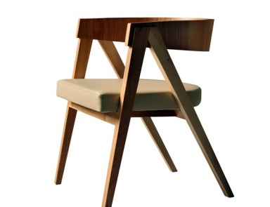 The chair is made from solid cherry Poltroncina Cooper, Morelato