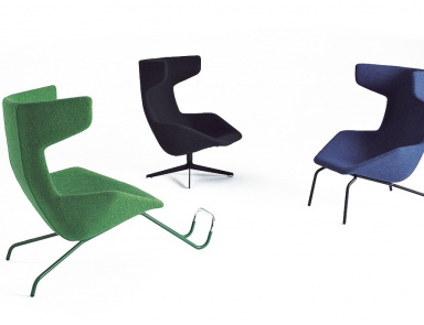Chair steel frame Take a line for a walk, Moroso