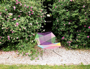 Chair of woven wires and polymeric skin Tropicalia, Moroso