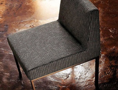 The chair with the frame made of poplar plywood covered with a cloth Dinner, Mussi