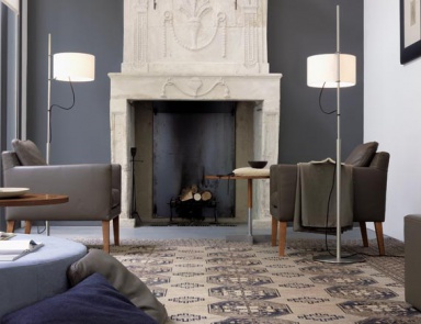 Chair in leather / textile upholstery, GIORGIA - JESSE