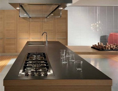 Set for the kitchen with the island Integra, Pedini