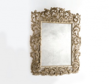 The mirror in openwork frame made of solid wood, Chelini