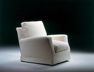 Chair frame made of wood and metal with leather or fabric upholstery Eduard, Flexform