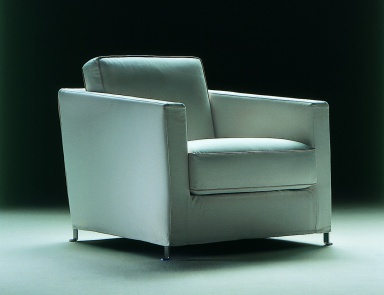 Chair frame made of wood and metal, upholstered in leather or fabric Greta, Flexform