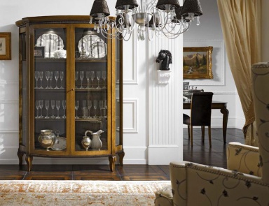 Showcase made of solid wood, PREGNO