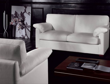 Sofa in leather upholstery, RICHMOND - Valdichienti