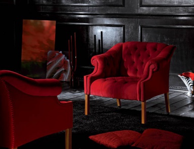 Chair in leather upholstery, DESIREE - Valdichienti