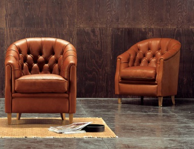 Chair in leather upholstery, BUONANOTTE - Valdichienti