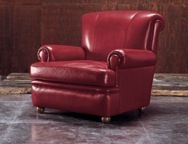 Chair in leather upholstery, CENTURIONE - Valdichienti