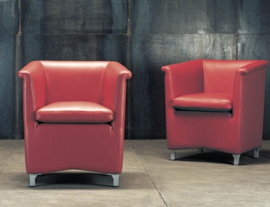 Chair in leather upholstery, POLO - Valdichienti