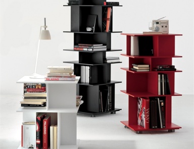 The book rack on the frame of MDF R Wally, Cattelan Italia