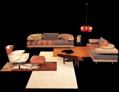 Two-seater sofa upholstered in fabric Rodi, Il Loft