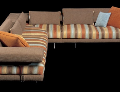 Corner sofa with metal frame Star, Il Loft